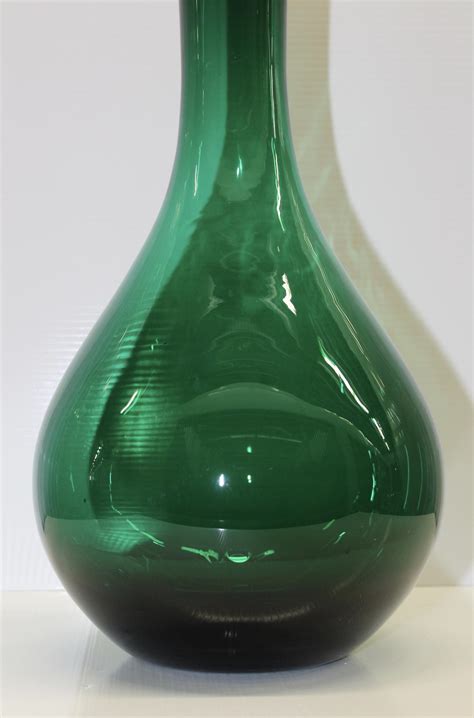 blenko glass vase green